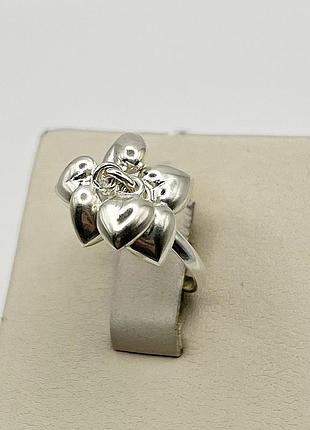 Кольцо серебряное "сердечки" 16 2,83 г