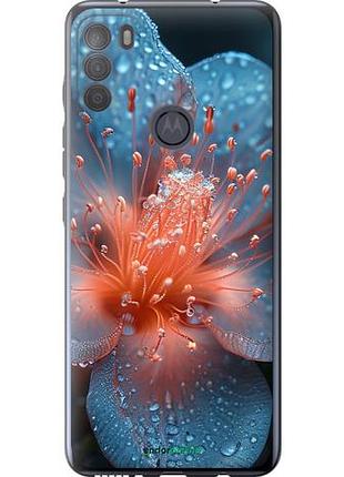 Чехол на motorola g50 роса на цветке "6039u-2354-10746"