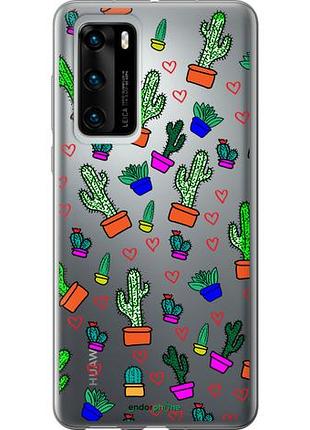 Чехол на huawei p40 кактусы 4 "4856u-1840-10746"