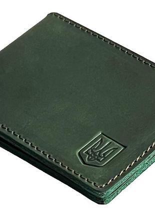 Кожаная обложка для удостоверения участника боевых действий (убд) ubd1(4) зеленая