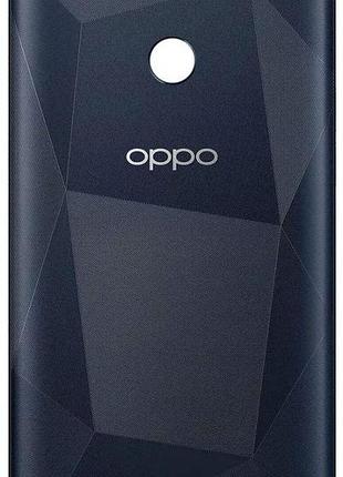 Задняя крышка oppo a12, a12s black со стеклом камеры