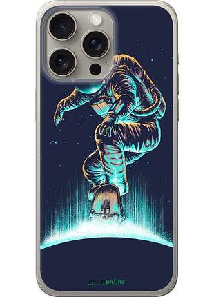 Чехол на iphone 15 pro max космонавт на скейтборде "4145u-3098-10746"