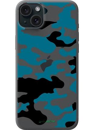 Чохол на iphone 15 plus камуфляж прозорий фон "4877u-3097-10746"