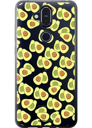 Чехол на nokia 8.1 весёлые авокадо "4799u-1620-10746"