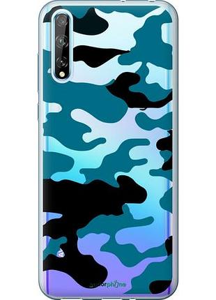 Чехол на huawei p smart s камуфляж прозрачный фон "4877u-1813-10746"