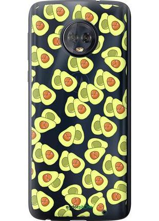 Чехол на motorola moto g6 plus весёлые авокадо "4799u-976-10746"