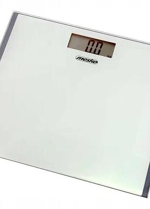 Весы напольные mesko ms 8150 стеклянные до 150 кг точность 100 г белый