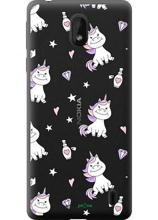 Чехол на nokia 1 plus единорожка v2 "4703u-1677-10746"
