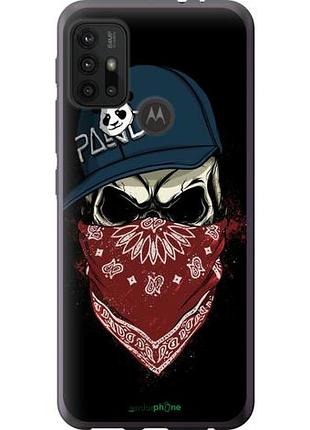 Чехол на motorola moto g10 череп в кепке "4127u-2319-10746"