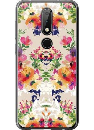 Чехол на nokia 6.1 plus цветочный узор "1083u-1539-10746"