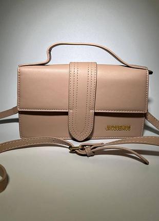 Сумка в стиле jacquemus le bambino beige жакмюс