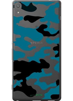 Чехол на sony xperia xa ultra dual f3212 камуфляж прозрачный фон "4877u-391-10746"