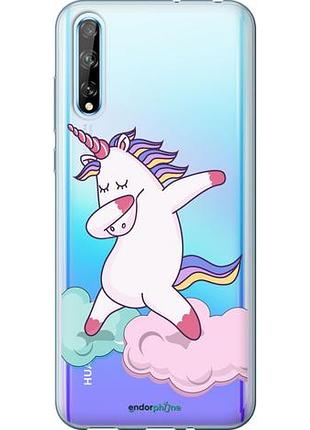 Чехол на huawei p smart s единорог "4702u-1813-10746"