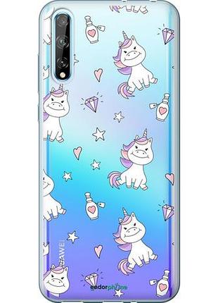 Чехол на huawei p smart s единорожка v2 "4703u-1813-10746"