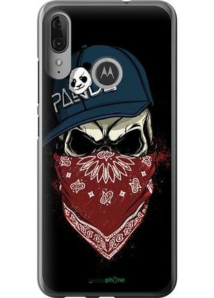 Чохол на motorola moto e6 plus череп у кепці "4127u-1780-10746"