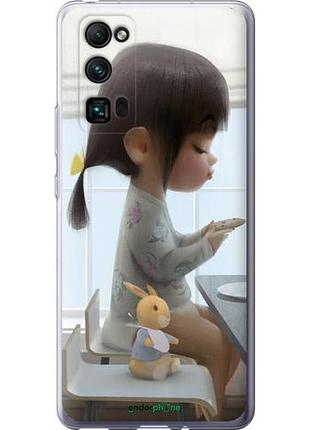 Чехол на huawei honor 30 pro милая девочка с зайчиком "4039u-1920-10746"