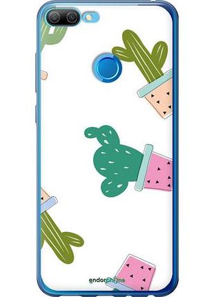 Чехол на huawei honor 9i кактусы в горшочках "3968u-1853-10746"