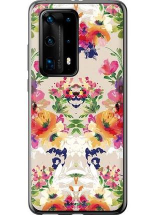 Чехол на huawei p40 pro plus цветочный узор "1083u-1917-10746"