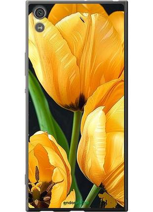 Чехол на sony xperia xa1 ultra g3212 желтые тюльпаны "5991u-1237-10746"
