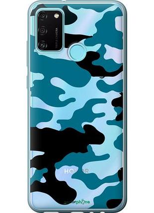 Чехол на huawei honor 9a камуфляж прозрачный фон "4877u-1900-10746"