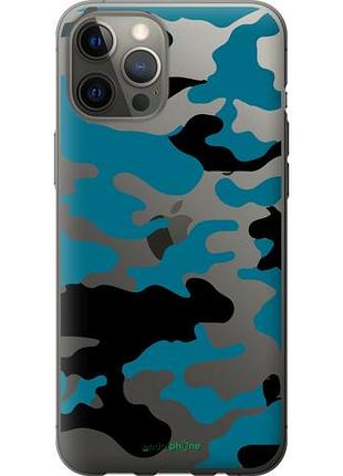 Чохол на iphone 12 pro max камуфляж прозорий фон "4877u-2054-10746"
