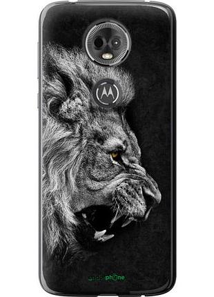 Чехол на motorola moto e5 plus лев "1080u-1412-10746"