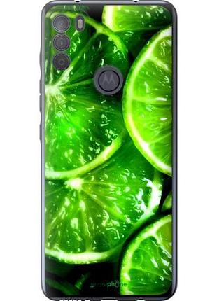 Чехол на motorola g50 зелёные дольки лимона "852u-2354-10746"