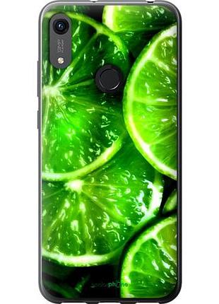 Чехол на huawei honor 8a зелёные дольки лимона "852u-1635-10746"