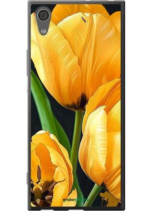 Чехол на sony xperia xa1 g3112 желтые тюльпаны "5991u-964-10746"