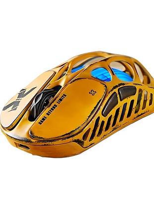 Мышь gravastar mercury x pro 8k игровая с комбинированным подключением, battle worn-yellow