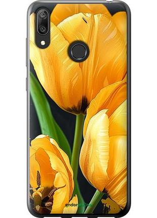 Чохол на huawei y7 2019 жовті тюльпани "5991u-1638-10746"