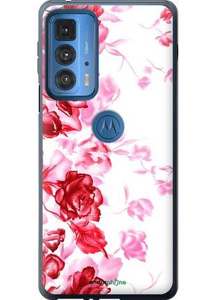 Чехол на motorola edge 20 pro нарисованные розы "724u-2662-10746"