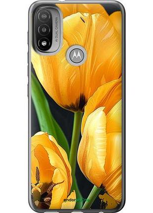 Чехол на motorola e20 желтые тюльпаны "5991u-2509-10746"