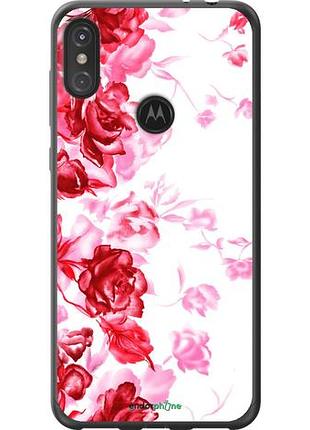 Чохол на motorola one power намальовані троянди "724u-1588-10746"