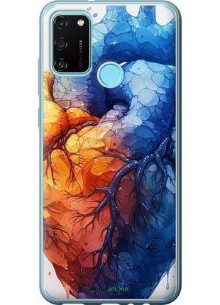 Чехол на huawei honor 9a арт-сердце "6034u-1900-10746"