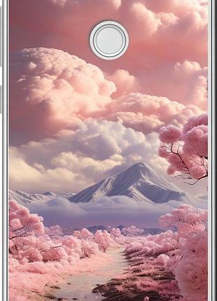 Чохол на huawei p8 lite (2017) рожеві хмари "5660u-777-10746"