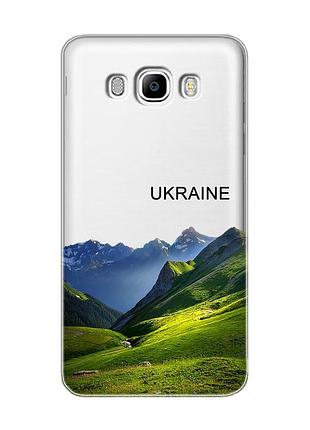 Прозорий чохол на samsung galaxy j7(2016) j710 карпати україна (принт 409)