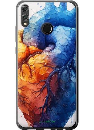 Чехол на huawei honor 8x арт-сердце "6034u-1596-10746"