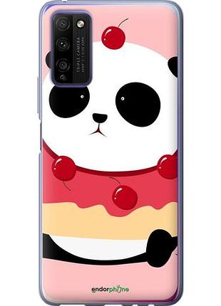 Чехол на huawei honor 30 lite панда с пончиком "3991u-2074-10746"