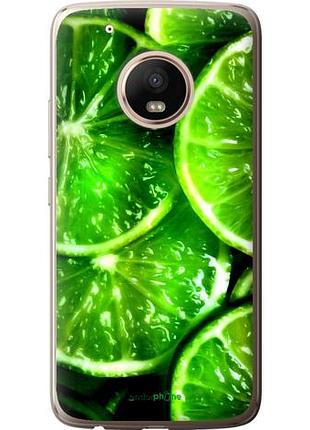 Чохол на motorola moto g5 plus зелені часточки лимона "852u-1038-10746"