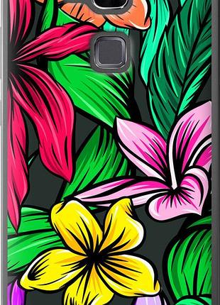 Чехол на huawei ascend mate 7 тропические цветы 1 "4753u-140-10746"
