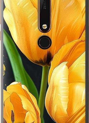 Чохол на nokia 6 2018 жовті тюльпани "5991u-1386-10746"