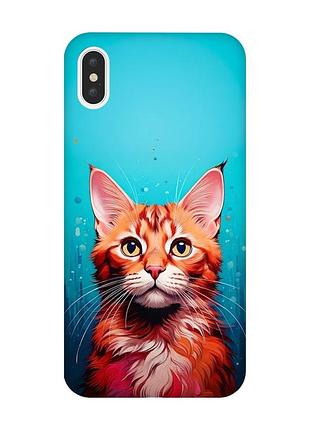Чохол на iphone xs max кішка (принт 408)
