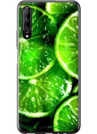 Чехол на huawei p smart pro зелёные дольки лимона "852u-1906-10746"