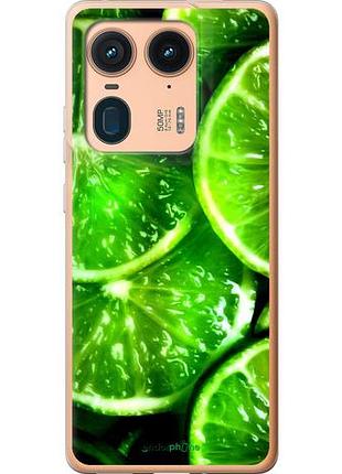 Чехол на motorola moto x50 ultra зелёные дольки лимона "852u-3866-10746"