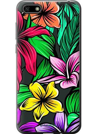 Чехол на huawei y5 2018 тропические цветы 1 "4753u-1500-10746"