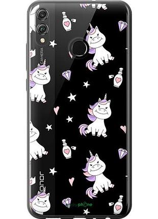 Чехол на huawei honor 8x единорожка v2 "4703u-1596-10746"
