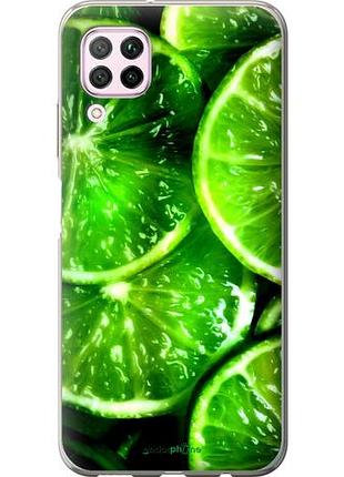 Чохол на huawei nova 6se зелені часточки лимона "852u-1823-10746"