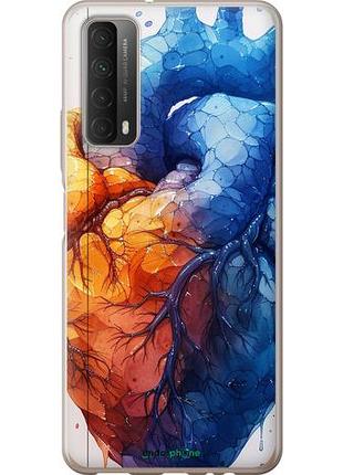 Чехол на huawei p smart 2021 арт-сердце "6034u-2100-10746"