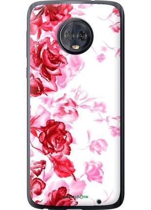 Чехол на motorola moto g6 plus нарисованные розы "724u-976-10746"